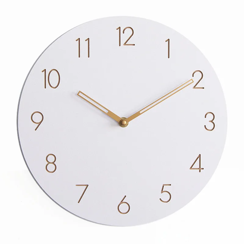 Настенные часы в скандинавском стиле белые деревянные бесшумные креативные для