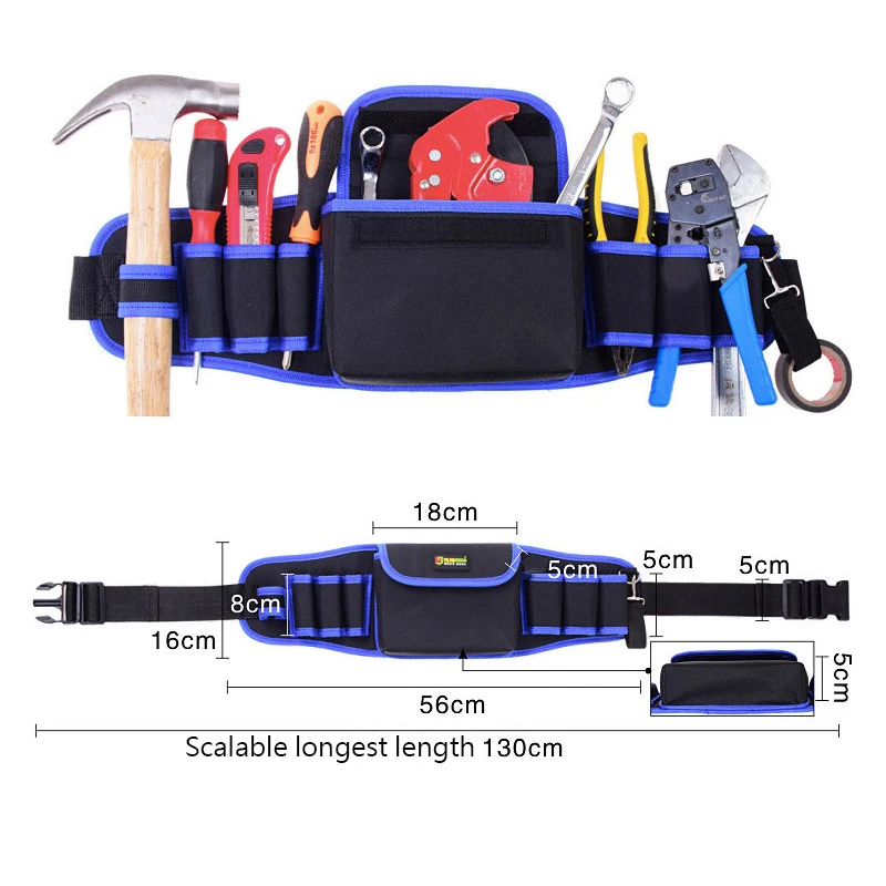 High Capacity Electrician Tool bag Screwdriver Waist Belt Bag Pouch Multifunction Durable A97 Y2 | Инструменты