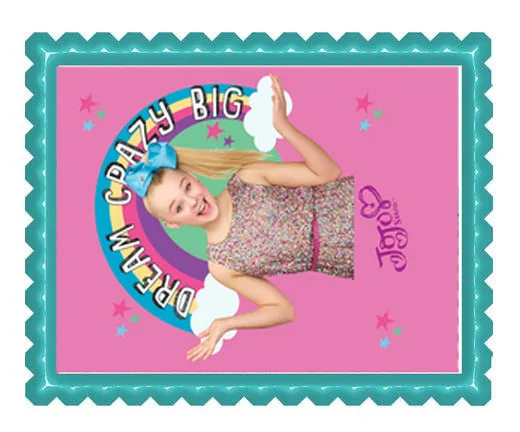8 дюймов JOJO SIWA торт Топпер съедобная Вафля глазурь сахарная бумага для маленьких