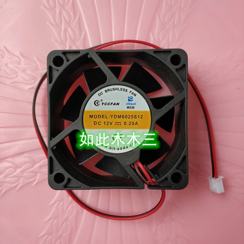 2-проводной Вентилятор охлаждения сервера yccfan YDM6025S12 DC 12 В 0.20A 60x60x25 мм