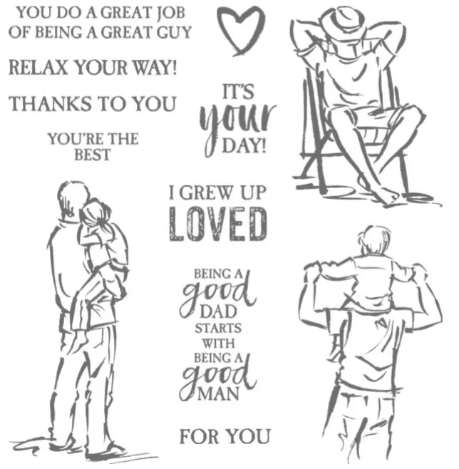 Father's day отличный парень прозрачный марки набор сделай сам для