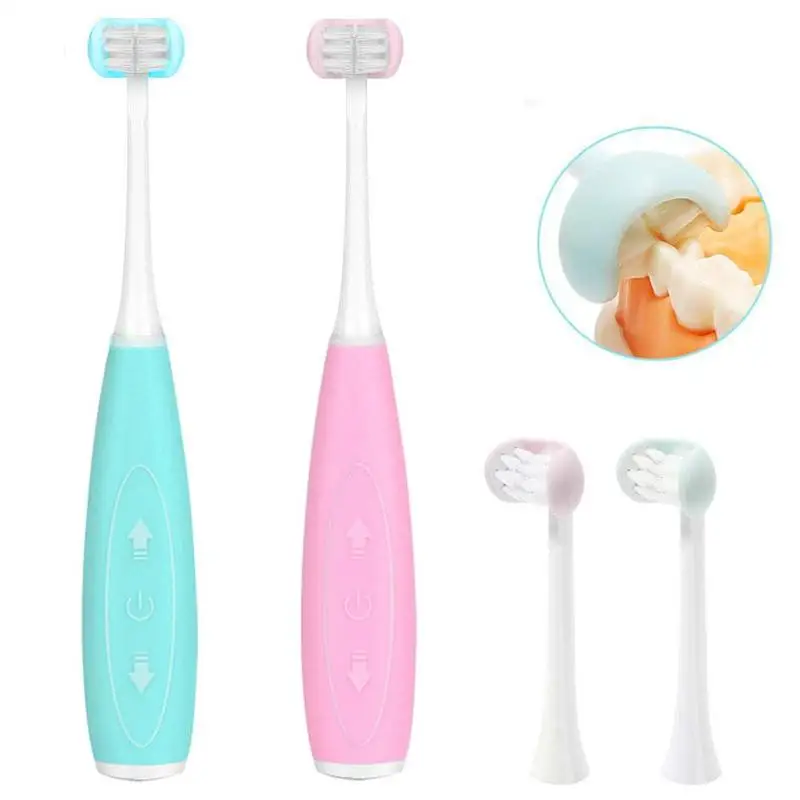 

3 Sides Children Sonic Electric Toothbrush 5 Modes Type Use Rechargeable Usb 25 Days Toothbrush 3H Teeth 4 Heads U U1I1