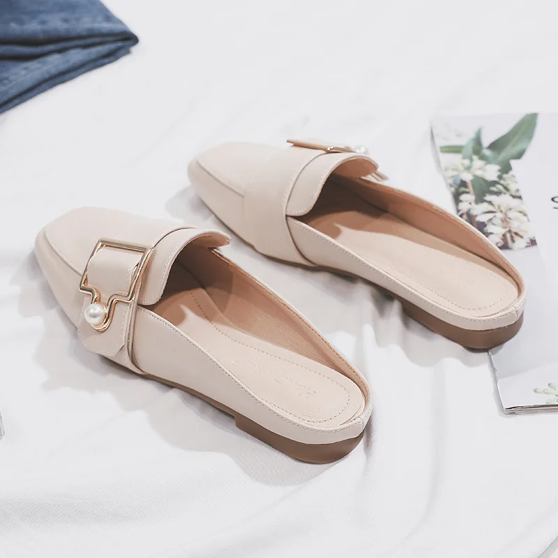 Женские туфли из натуральной кожи женские на плоской подошве с вырезами лоферы