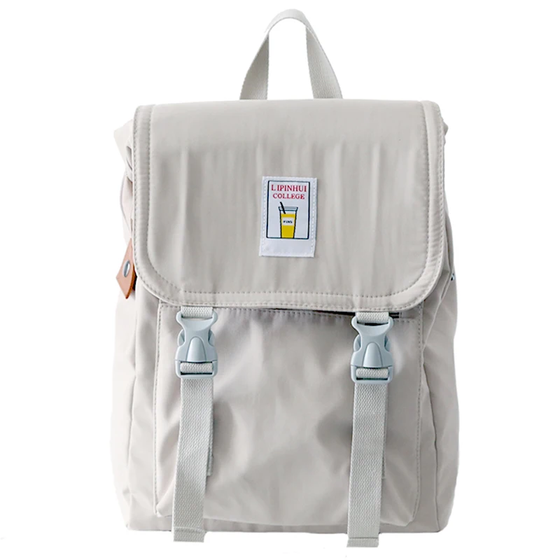 

Fashion new college style backpack women Oxford solid color backpack square casual bag high school college student bag