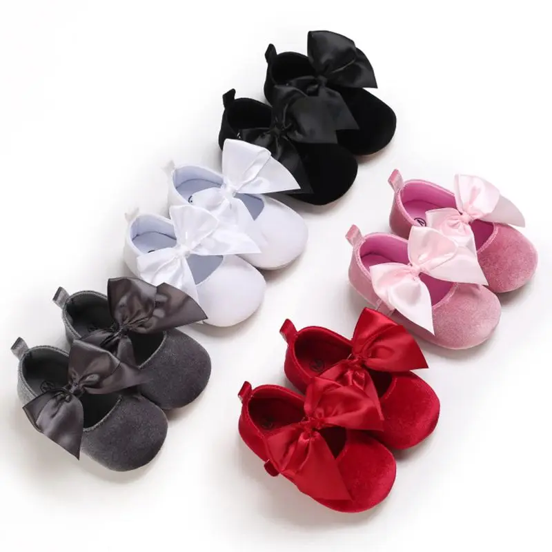 

0-18M Newbron Infant Baby Girl Shoes Fashion Princess Ribbon Soft Shoes Prewalker Walking Toddler Kids Shoes