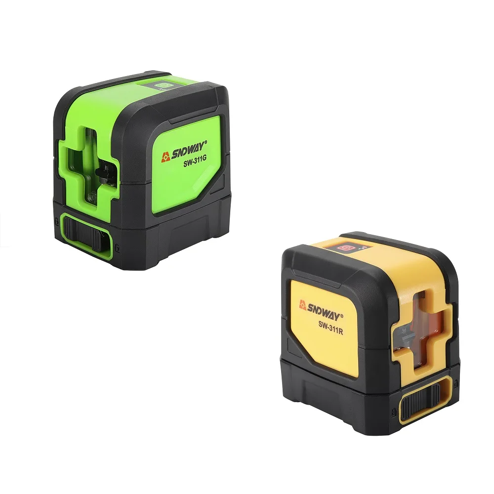 SNDWAY перекрестный лазерный уровень зеленый красный луч 2 линии