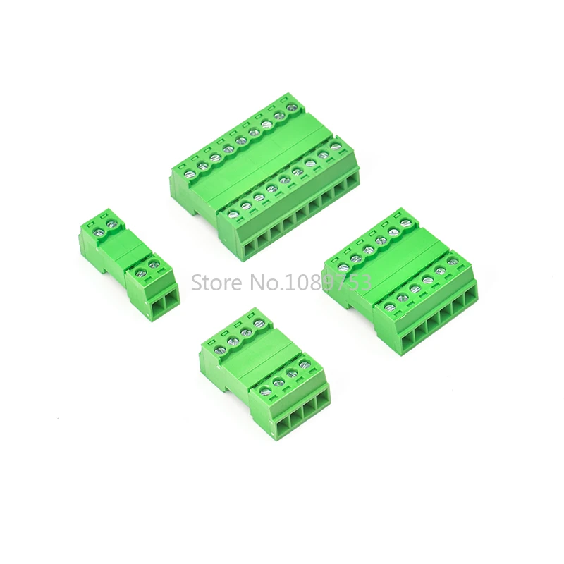 5Sets 15EDGRK 3.81mm 2/3/4/5/6 pin right angle screw terminal block connector 3.81MM pitch Plug + Pin Header Socket