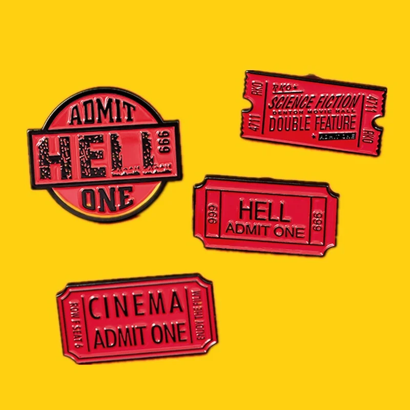 Эмалированные заколки для кинотеатра значок в стиле панк персонализированная