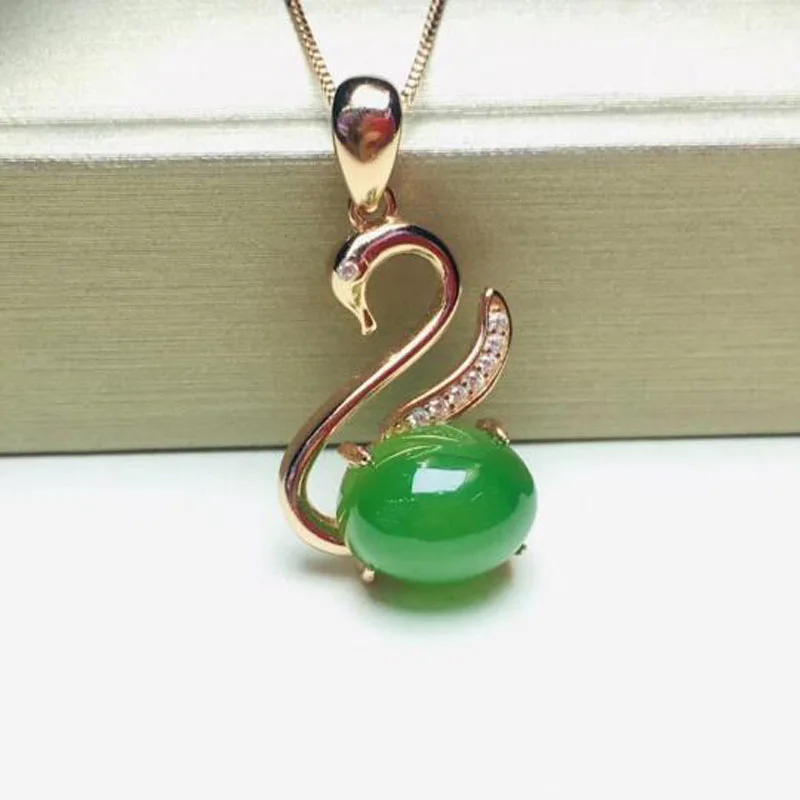 Очаровательная подвеска на удачу в форме маленького лебедя из серебра 925 пробы с