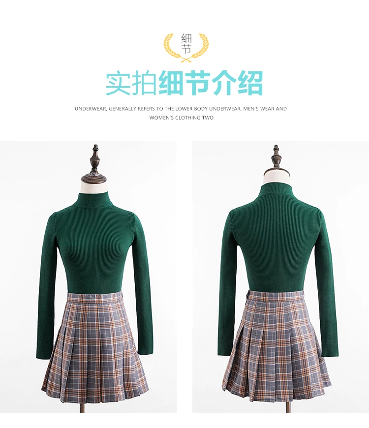 

Half Turtleneck Pullovers Fall Winter Clothing Women Stretch Knit Sweater Casual Long Sleeve Slim Bottom Sweaters Solid Jumpers