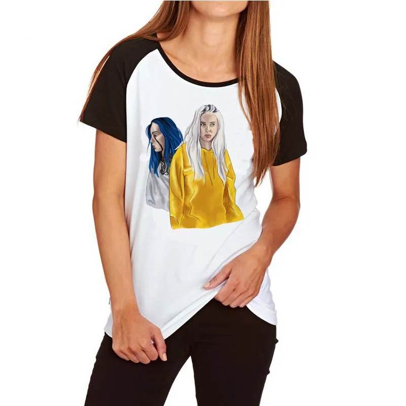 Kpop Billie Eilish Футболка Harajuku вентиляторы белый хлопок для мужчин Camiseta Mujer Лидер