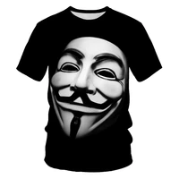 summer new mens 3dt shirt mask clown mens t shirt fashion and cool casual oversized t shirt couple streetwear