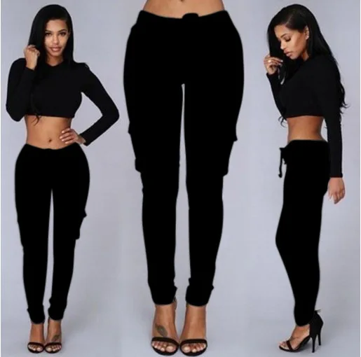 fashion Rope-Belted Backpackers Women's Cargo Pants Casual Cotton Tough Durable Ladies 8509 | Тематическая одежда и