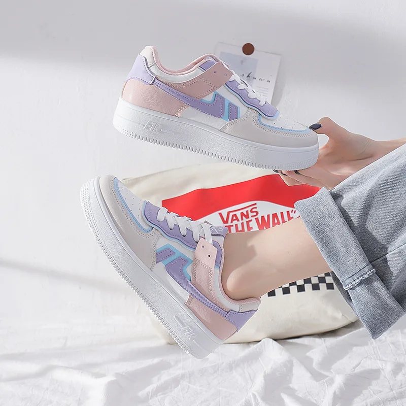 

Brand Fashion Shoes for Women Sneakers 2022 New Low Cut Breathable Lace-up Zapato Tenis Seguridad Mujer Platform Shoes Women