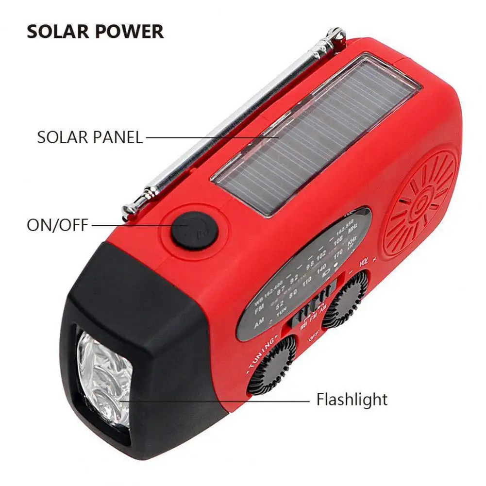 Многофункциональный ручной радиоприемник на солнечной батарее с