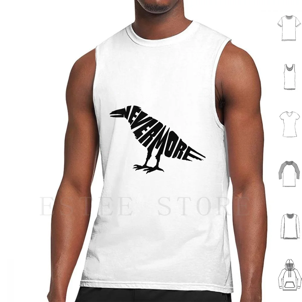 

Quoth The Raven... Tank Tops Vest Sleeveless Poe Goth Raven Nevermore Poetry Quote Text