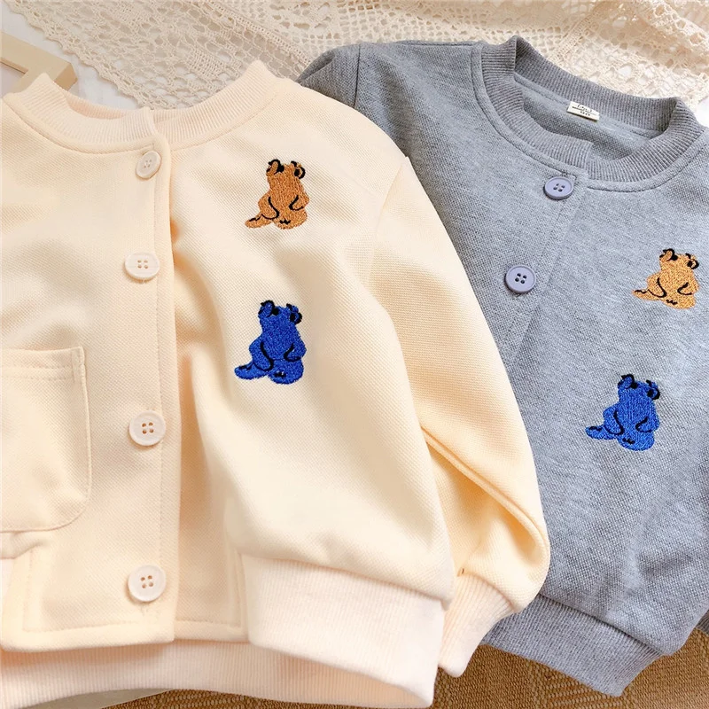 

Girls Baby's Kids Coat Jacket Outwear 2021 Princess Plus Thicken Spring Autumn Cotton Buttons School Outfits Fleece Teenage Chil
