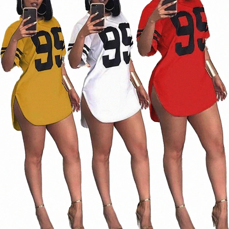 Плюс Размеры пикантные Разделение мини платье для девочек Новые повседневные