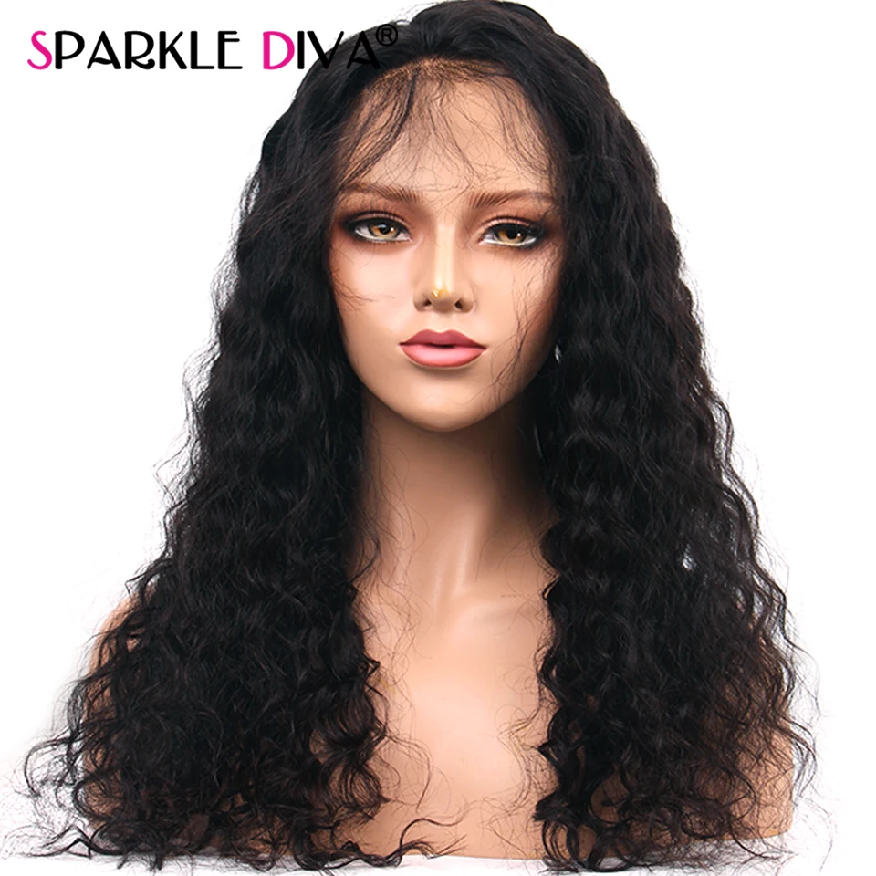 Парики из натуральных волос с волнистыми кружевами предварительно сорванные