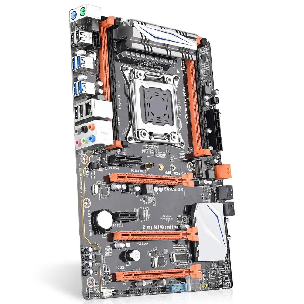 Материнская плата X79 с четырьмя каналами Deluxe ATX USB3.0 SATA3.0 LGA 2011 игровая материнская
