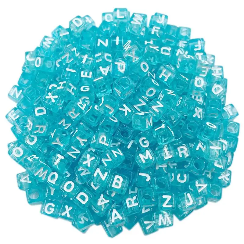 50 шт. 6 мм квадратные буквы россыпью бусины сделай сам для изготовления ювелирных
