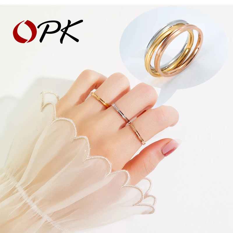 

3 PCS/Set of 2020 Women Joint Rings Simple Vintage Gold Steel Rose Gold Girl Cute Chic Style Ring Wedding Party Jewelry 684