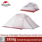 Naturehike Cloud-Up 3 человека семейная палатка 4 сезона Ультралегкая альпинистская палатка наружная походная альпинистская водонепроницаемая палатка для кемпинга
