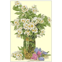 sweet smell of bottle flowers counted cross stitch 11ct 14ct 18ct diy chinese cross stitch kits embroidery needlework sets
