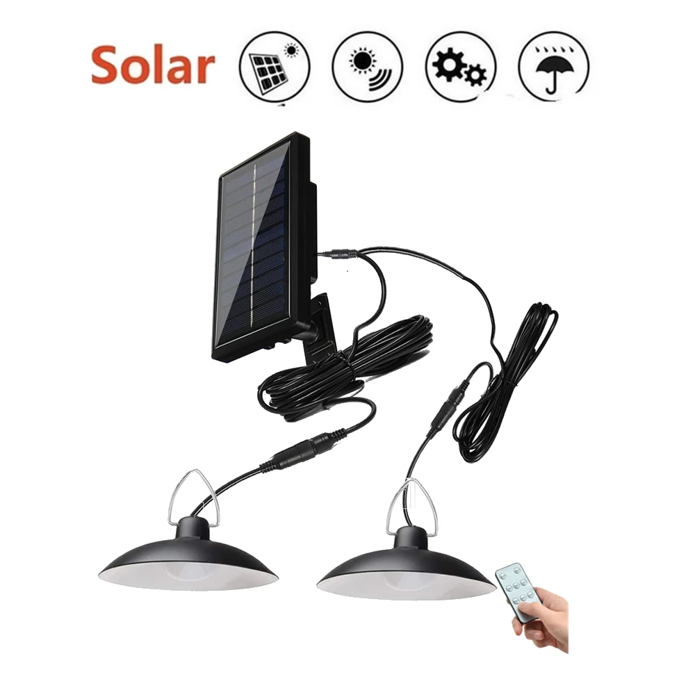 

Retro Lampshade Solar Pendant Light Outdoor Chandelier Waterproof Indoor Timing Solar Lamp Line Suitable for Courtyard Garden 3/