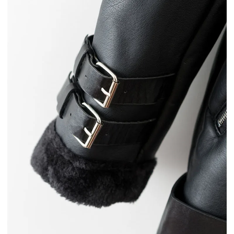 Женские зимние куртки из искусственной кожи с искусственным мехом коллекция 2019