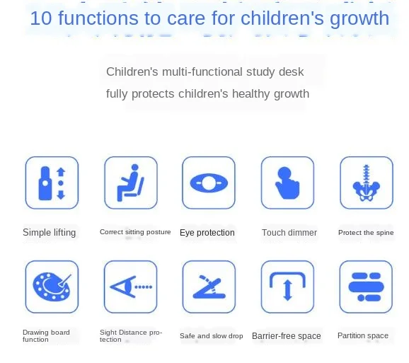 Стул детский металлический Регулируемый подставка под поясницу стол и стул для