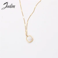 joolim jewelry pvd gold finish fold wear tender fritillaria thun bergli pendant necklace stylish stainless steel necklace