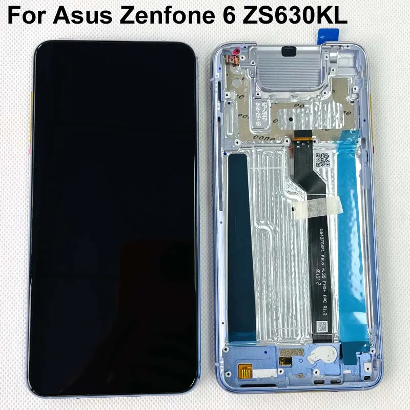 

6.4" Original New For Asus Zenfone 6 ZS630KL LCD Display Screen Frame+Touch Panel Digitizer For ASUS 01WD ZS630KL I01WD