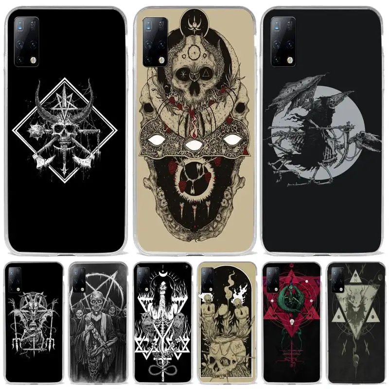 

Gothic Witch Satan Phone Case For Samsung s7 s8 s9 s10 s20 s4 s5 s6 A51 A71 A21 plus Cover Fundas Coque