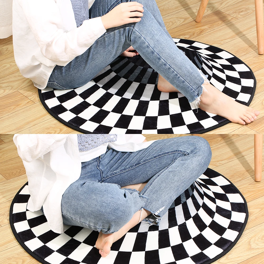 

Illusion Plaid Carpet Home Decor Rug 60*60/80*80cm
