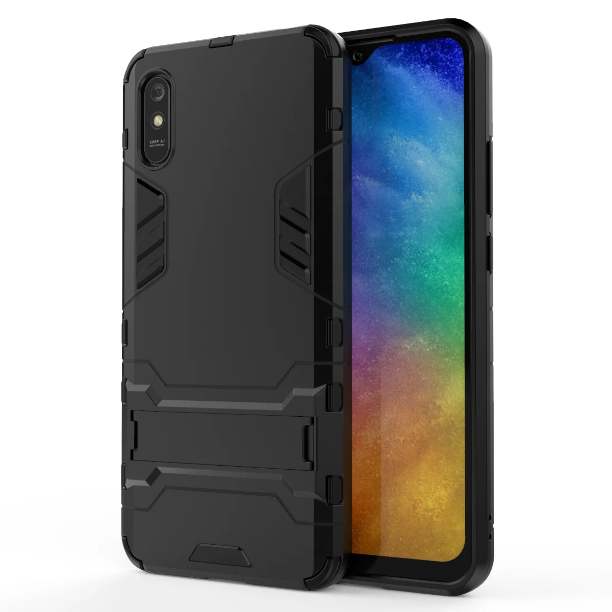 Armored bulletproof mobile phone case with steel bear mixed bracket For Iphone 12 Pro Max Mini 11 X XS XR 6S 7 8 | Мобильные
