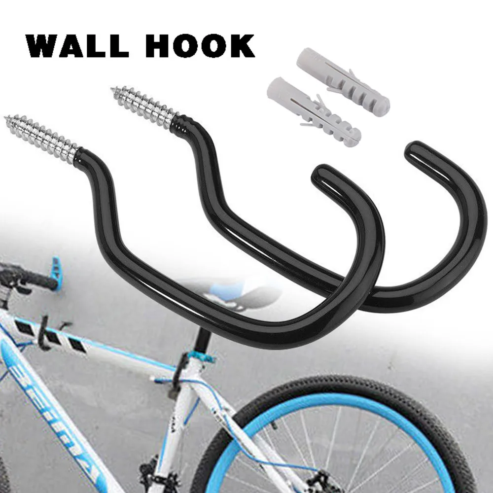 

Настенный держатель для велосипеда, 2 шт., большие крючки для хранения дорожного велосипеда, настенное крепление, вешалка для велосипеда, кр...