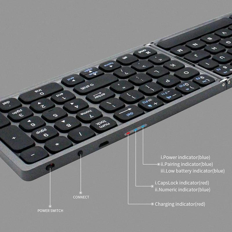 VSVABEFV складная клавиатура Blue-Tooth 3 0 с цифровыми клавишами портативная 81Keys