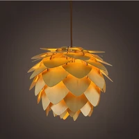 modern pendant lights pinecone kitchen lamp for dinning living room restaurant led loft lighting vintage wood lamp
