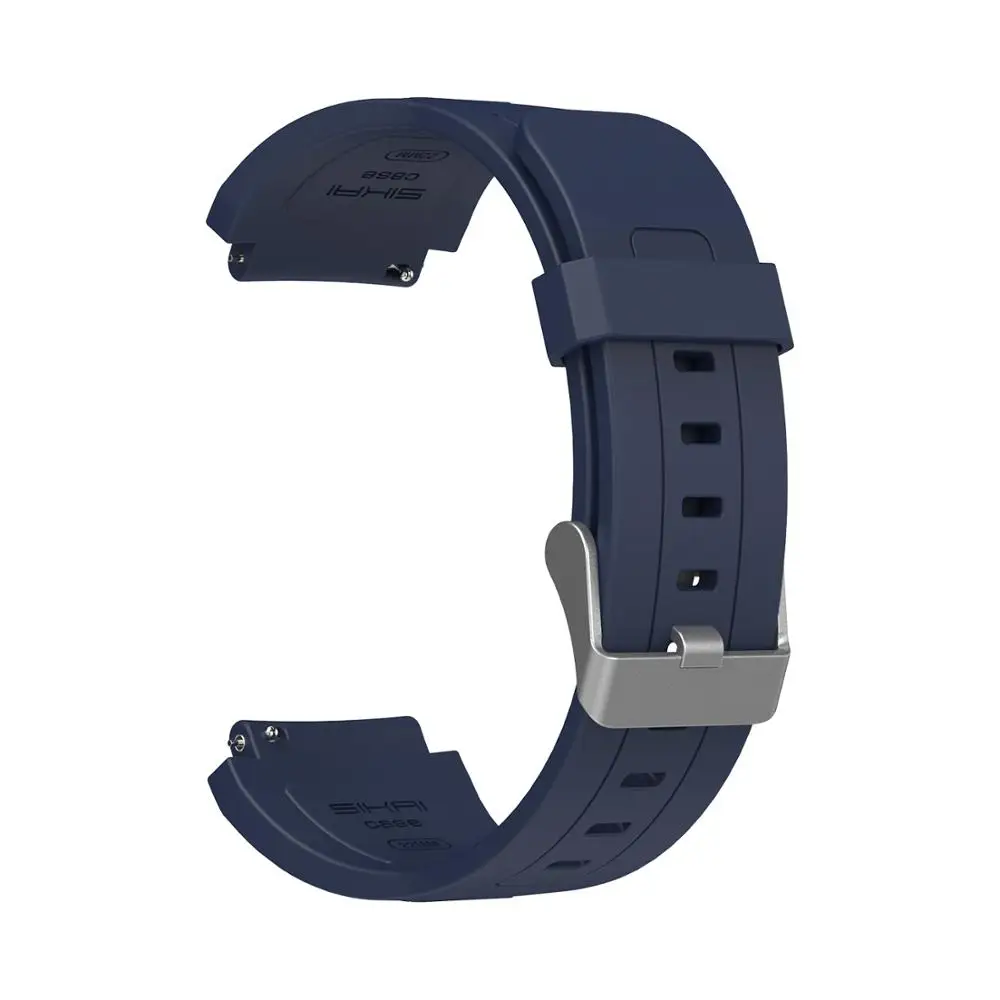 Силиконовый ремешок для часов SIKAI 22 мм для часов Huami Amazfit GTR 47 мм сменный ремешок для часов samsung gear S3 для huawei GT - Цвет: Midnight Blue
