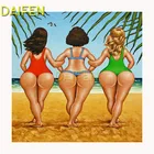 Полноразмерная Алмазная мозаика из трех мультфильмов для женщин Гавайский пляж 5D сделай сам алмазная живопись полноразмерная Алмазная вышивка крестиком