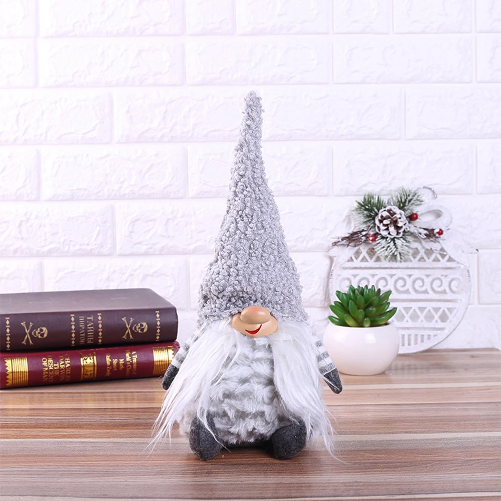 36cm gray A Настольный эльф, украшение, полосатый гном, стоящий, шведский, детские подарки, игрушки, домашние фигурки, праздничный плюшевый отец, Рождественская кукла, Безликий - Цвет: 36cm gray A