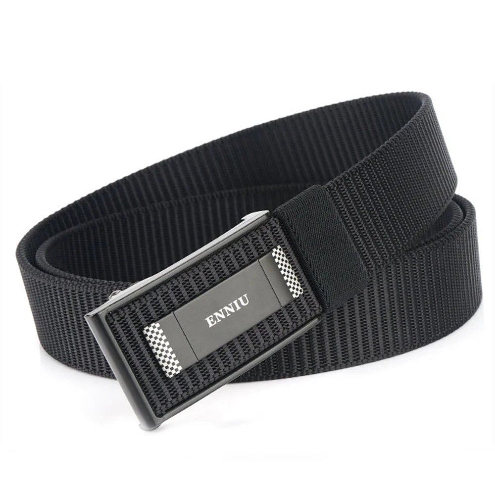 Ремень нейлоновый мужской модный пояс с автоматической пряжкой брезентовый для