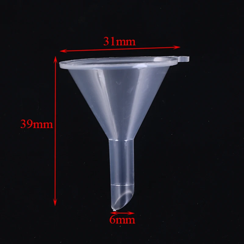 

12pcs Small Clear Plastic PP for Empty Bottle Filling Perfumes Essential Oils Aromatherapy Mini Funnels Packaging Travel Tools