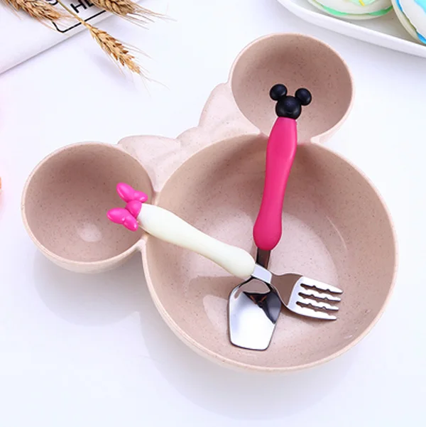 Детская мультяшная миска посуда Ланч бокс детская для кормления риса младенцев