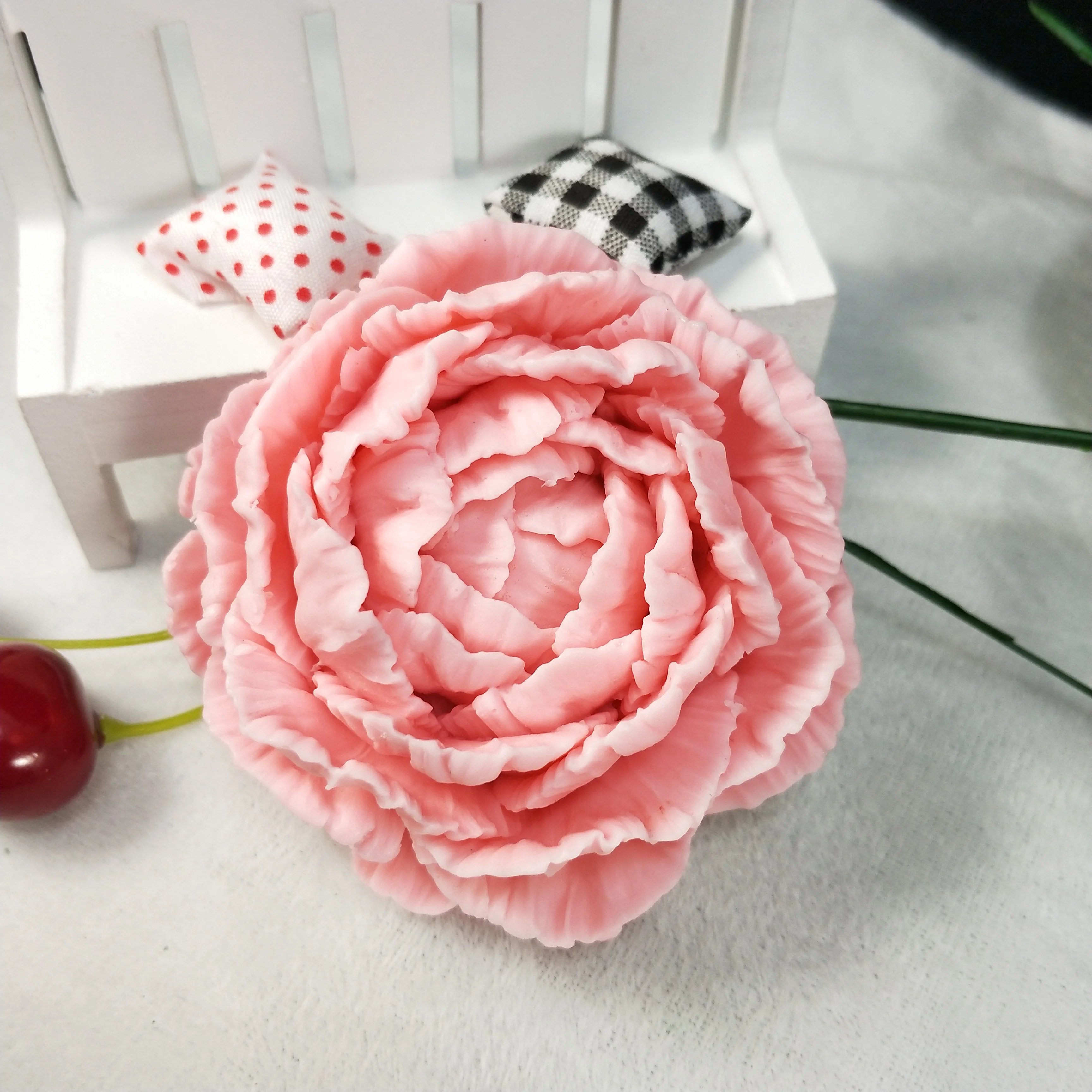 HC0209 PRZY Peony Flowers Soap Molds Mold Silicone Peony Flower Molds Bouquet Making Clay Resin Gypsum Chocolate Candle Candy images - 6