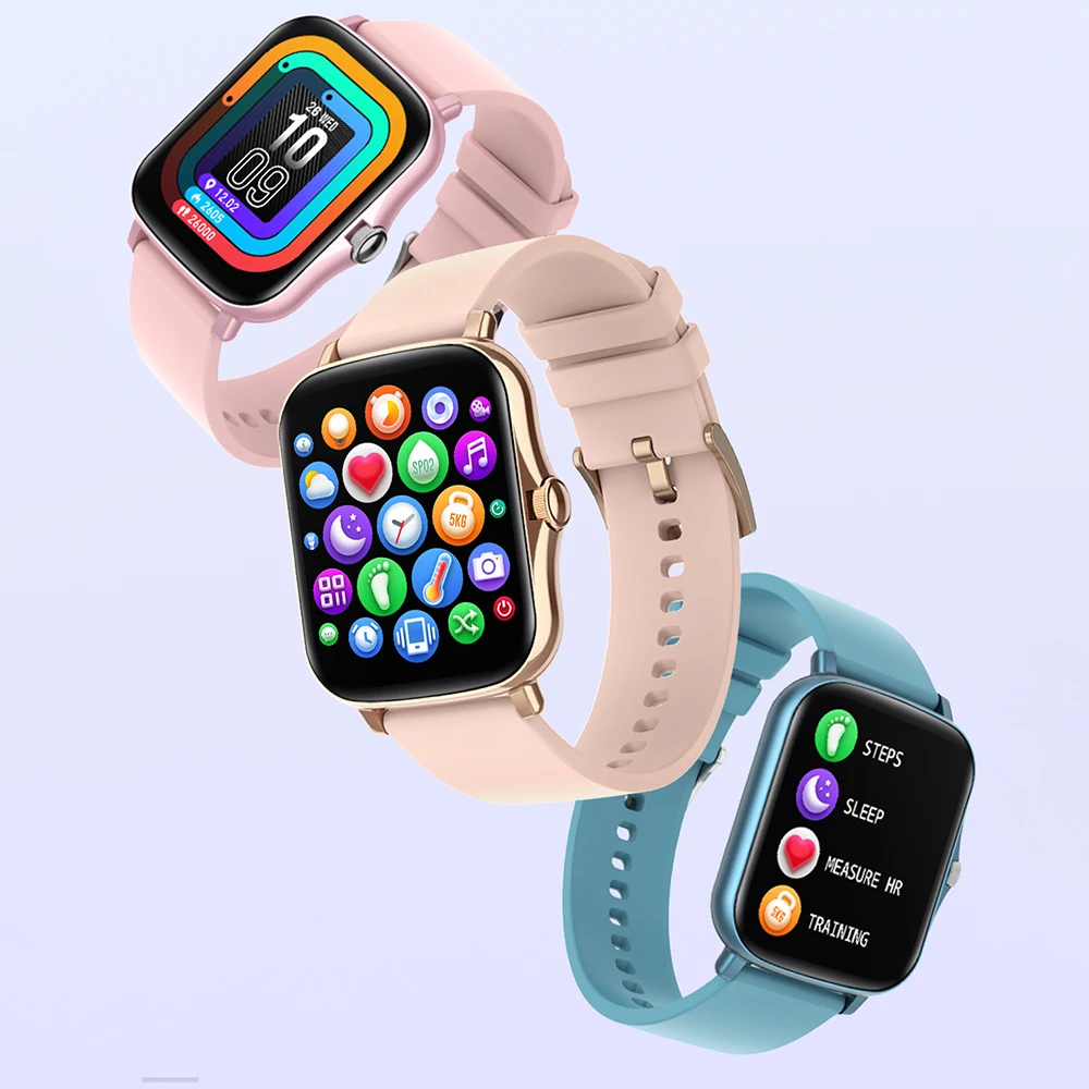 

Smartwatch IP67 Waterproof Wristband 1.69inch Full Touch Screen Fitness Heart Rate Blood Pressure Sleep Monitor Tracker Bracelet