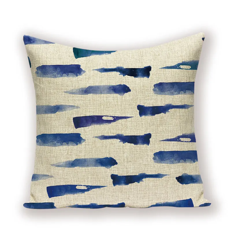 Разноцветный чехол для подушки с абстрактными полосками декоративный украшение