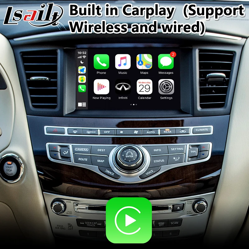 Интерфейс Android Carplay для Infiniti QX60 2018 2020 года с беспроводным carplay android Авто Youtube Google|GPS