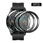 2 шт. Защитная стеклянная пленка для Huawei Watch GT 2 E GT2 46 мм 42 мм 2e GT2E, изогнутые мягкие волоконные Смарт-часы, защитная пленка на полный экран